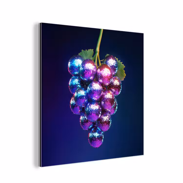Aluminium schilderij - Paars - Disco - Feest - Druif — 1