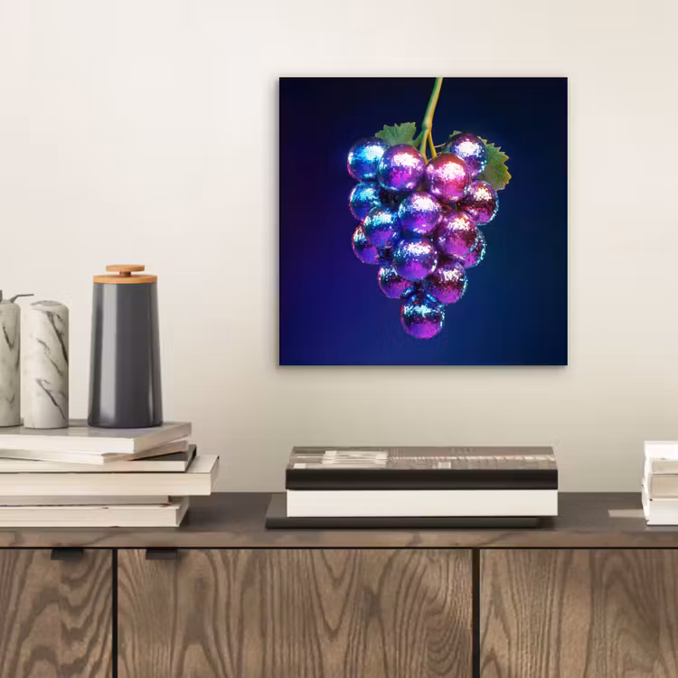 Aluminium schilderij - Paars - Disco - Feest - Druif — 2