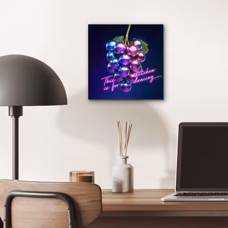 Aluminium schilderij - Quote - Neon - Disco - Druiven — 6