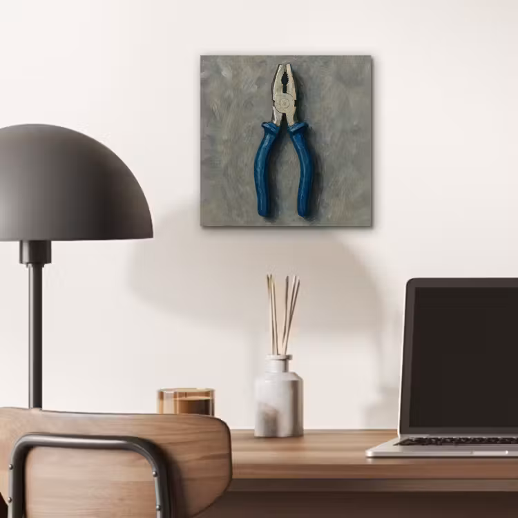 Aluminium schilderij - Tang - Schilderij - Textuur - Verf — 6