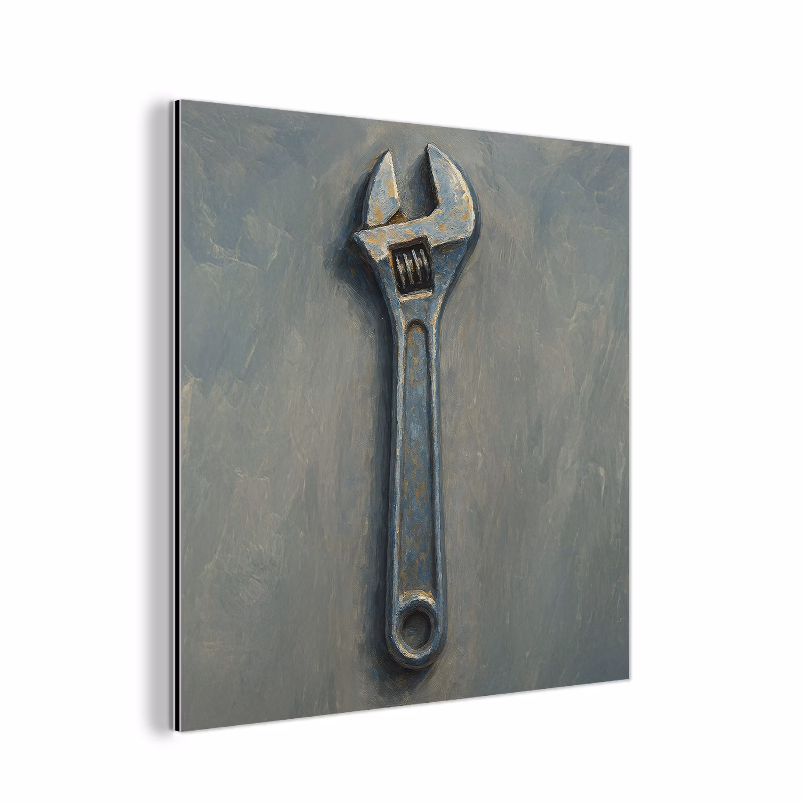Aluminium schilderij - Moersleutel - Gereedschap - Verf — 1