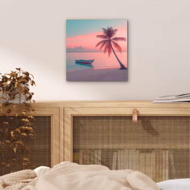 Aluminium schilderij - Zee - Boot - Zonsondergang — 4