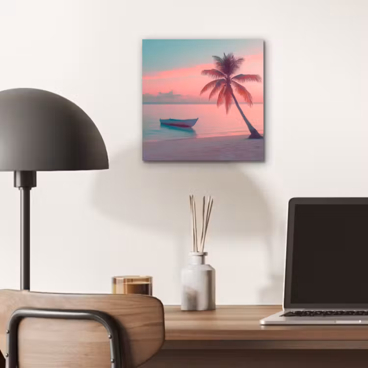 Aluminium schilderij - Zee - Boot - Zonsondergang — 6