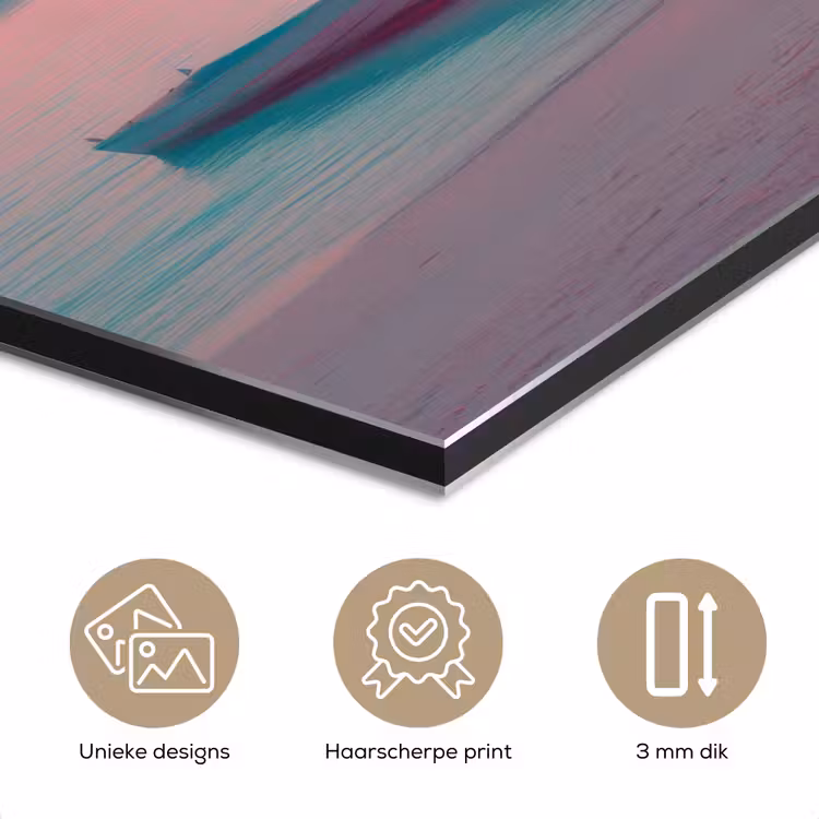 Aluminium schilderij - Zee - Boot - Zonsondergang — 7