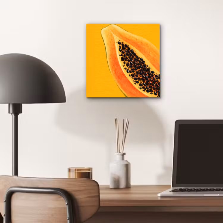Aluminium schilderij - Papaja - Oranje - Topisch — 6