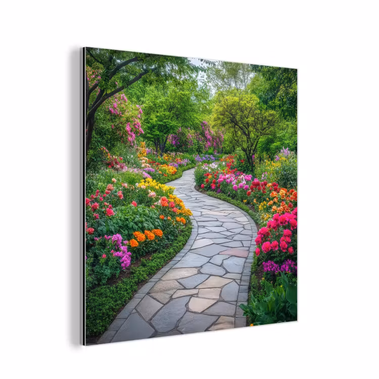 Aluminium schilderij - Park - Bloemen - Tuin — 1
