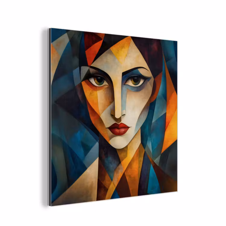 Aluminium schilderij - Portret - Abstract - Vormen — 1