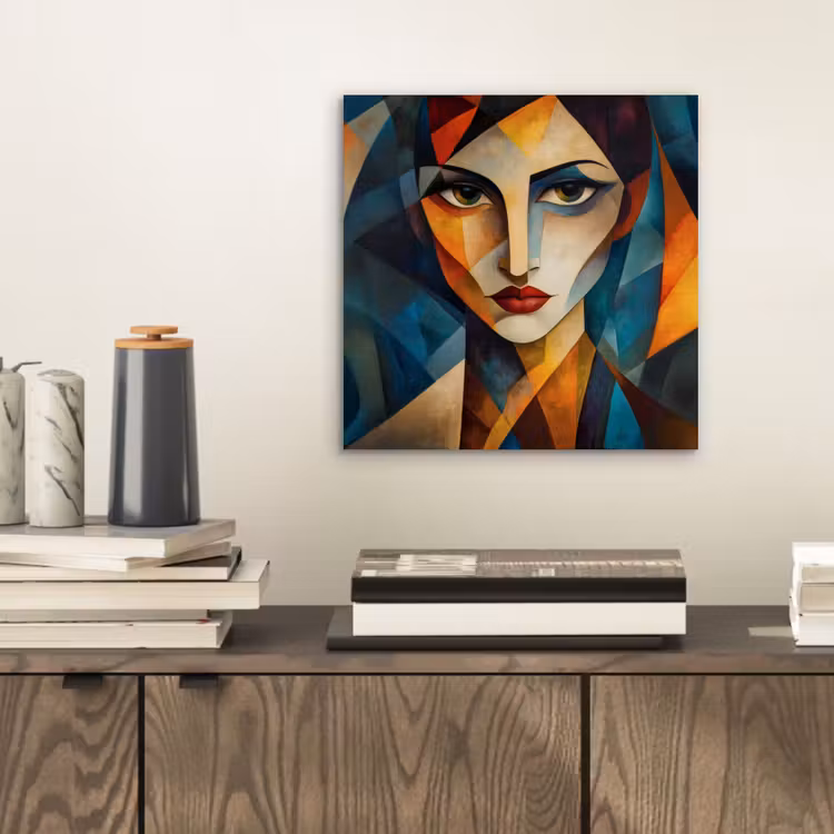 Aluminium schilderij - Portret - Abstract - Vormen — 2