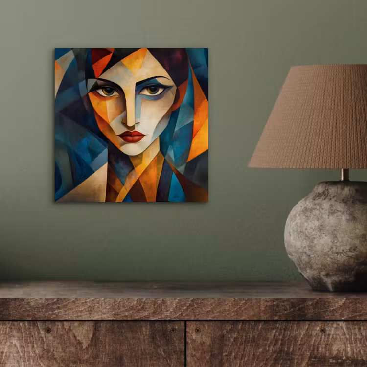 Aluminium schilderij - Portret - Abstract - Vormen — 3