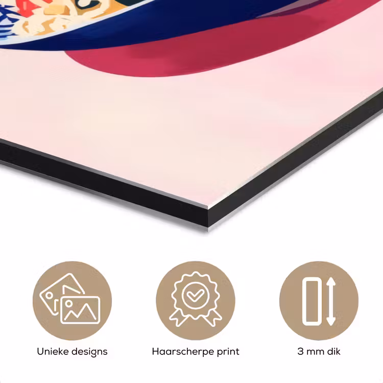 Aluminium schilderij - Rijst - Illustratie - Kom - Groente — 7