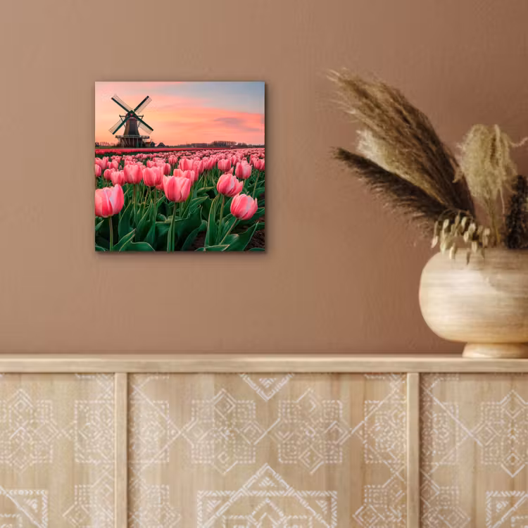 Aluminium schilderij - Tulpen - Molen - Nederland — 5