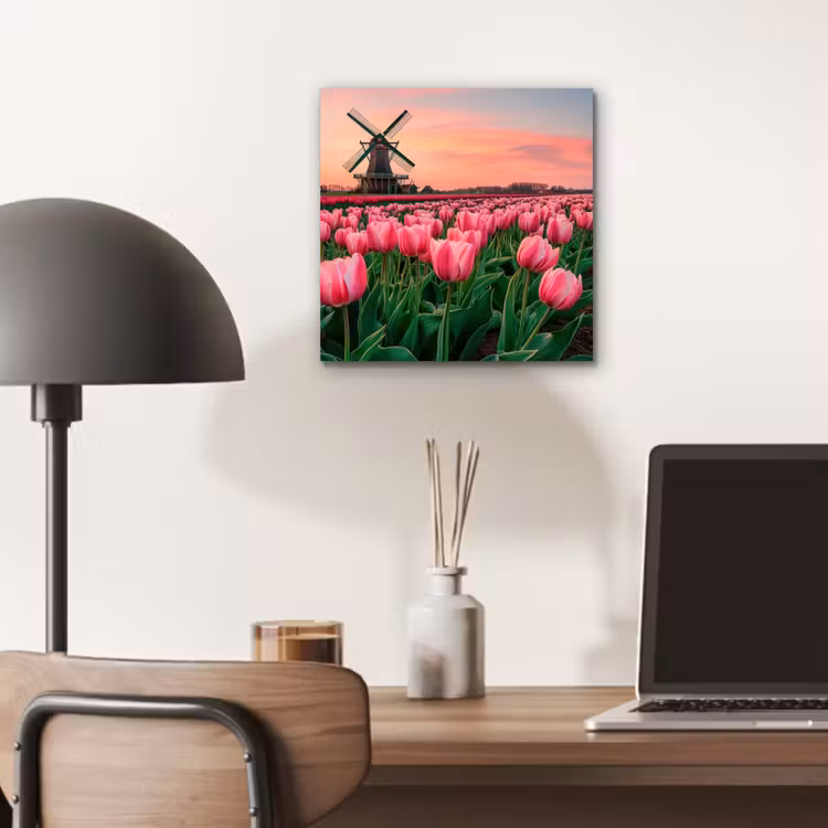 Aluminium schilderij - Tulpen - Molen - Nederland — 6