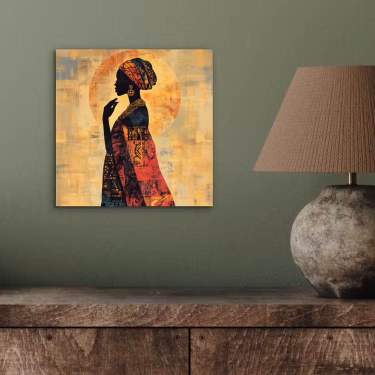 Aluminium schilderij - Vrouw - Silhouet - Patronen - Sierlijk — 3