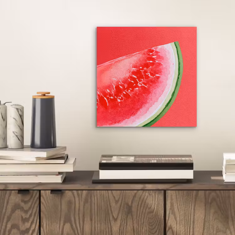 Aluminium schilderij - Watermeloen - Rood - Zomers — 2