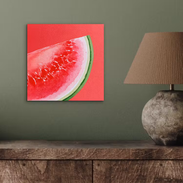 Aluminium schilderij - Watermeloen - Rood - Zomers — 3