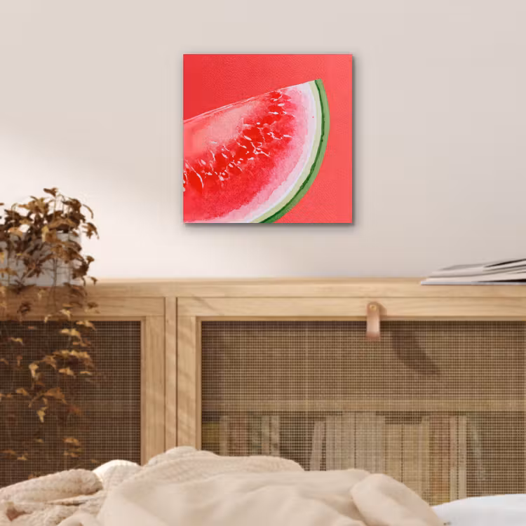 Aluminium schilderij - Watermeloen - Rood - Zomers — 4