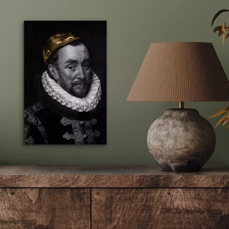 Aluminium schilderij - Willem van Oranje - Adriaen Thomasz - Goud — 3