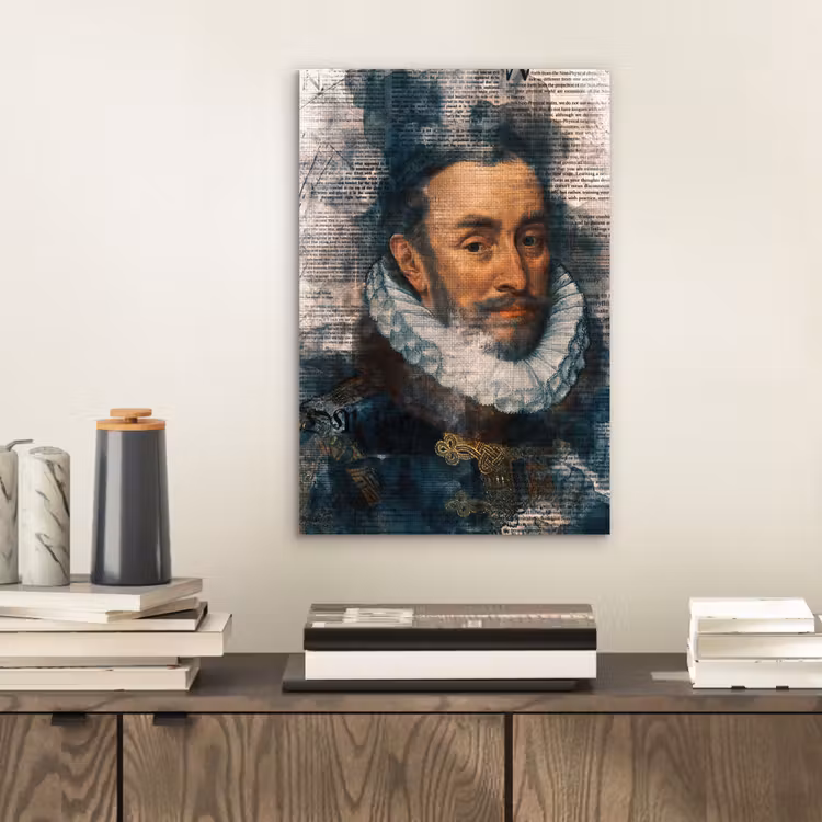 Aluminium schilderij - Willem van Oranje - Adriaen Thomasz - Krant — 2