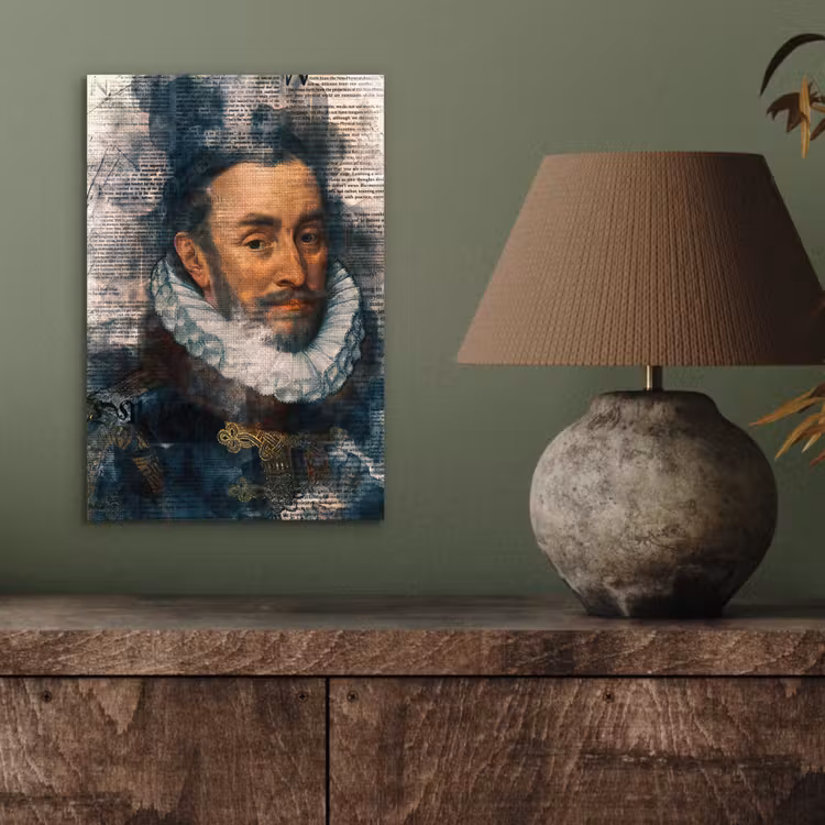 Aluminium schilderij - Willem van Oranje - Adriaen Thomasz - Krant — 3