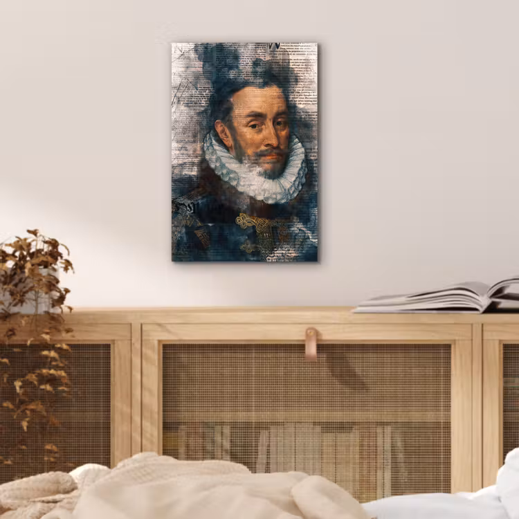 Aluminium schilderij - Willem van Oranje - Adriaen Thomasz - Krant — 4