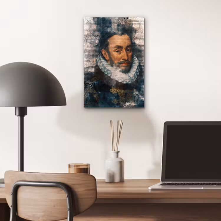 Aluminium schilderij - Willem van Oranje - Adriaen Thomasz - Krant — 6