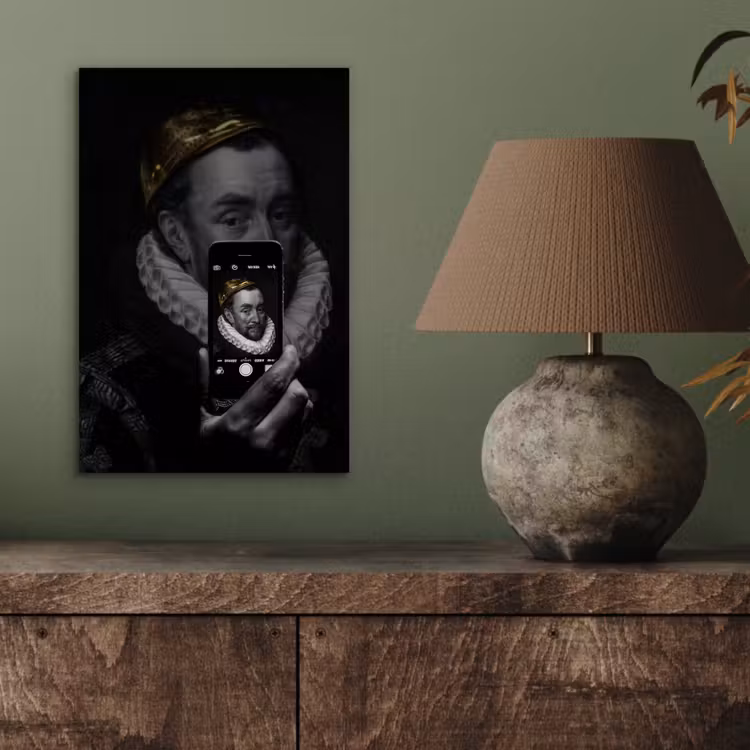 Aluminium schilderij - Willem van Oranje - Adriaen Thomasz - Smartphone — 3