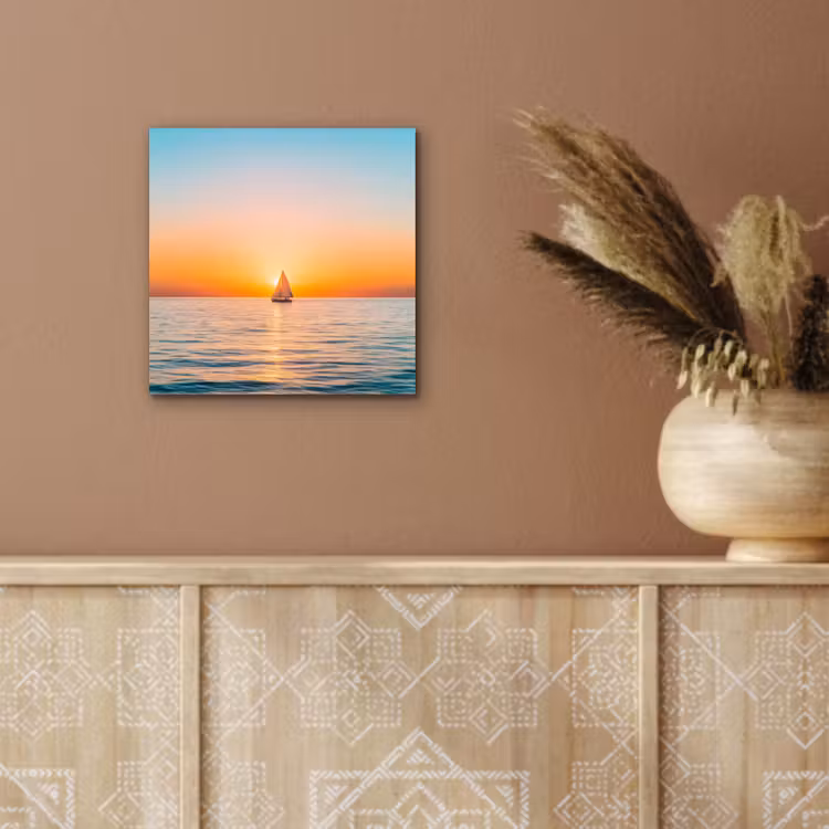 Aluminium schilderij - Zee - Zeilboot - Zonsondergang — 5