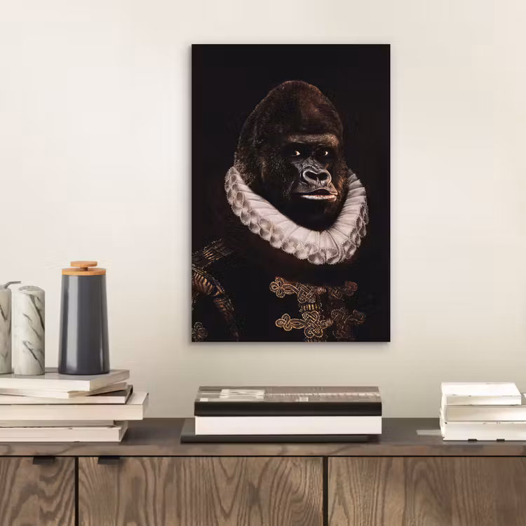 Aluminium schilderij - Willem van Oranje - Adriaen Thomasz - Aap — 2
