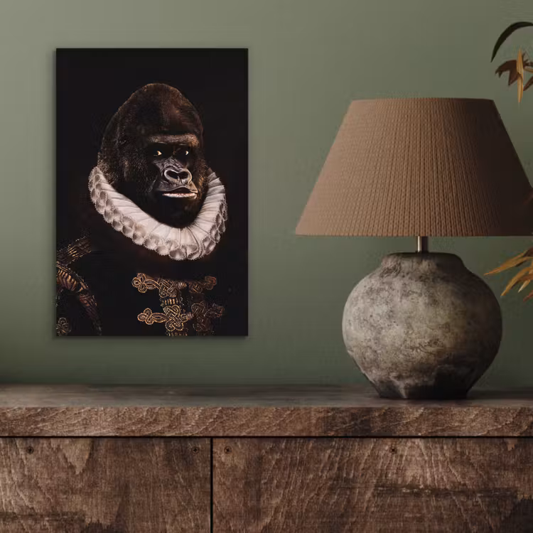 Aluminium schilderij - Willem van Oranje - Adriaen Thomasz - Aap — 3