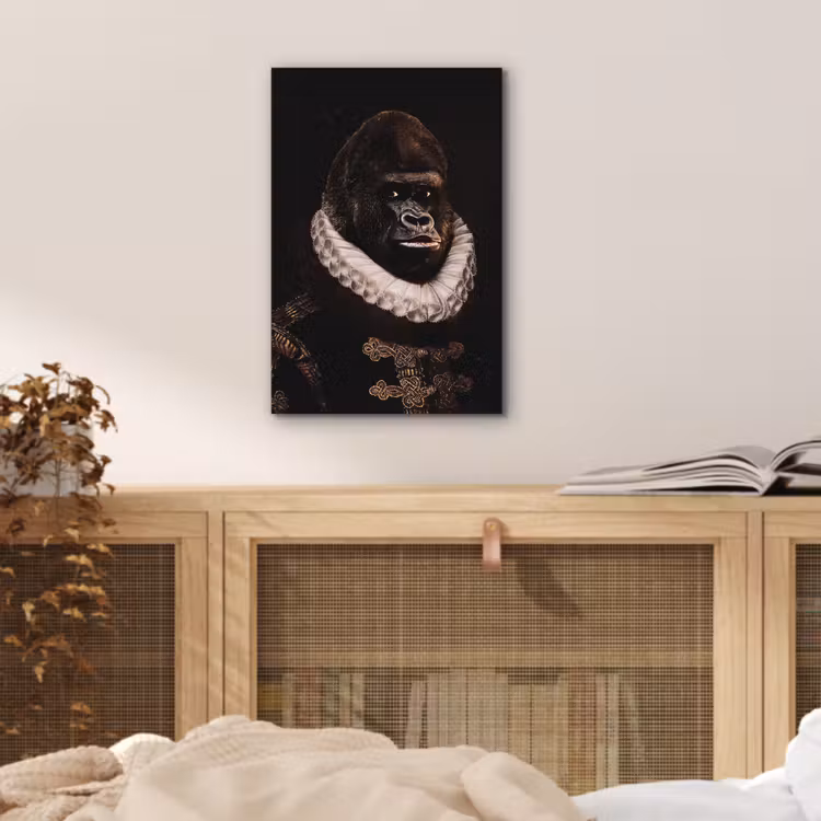 Aluminium schilderij - Willem van Oranje - Adriaen Thomasz - Aap — 4