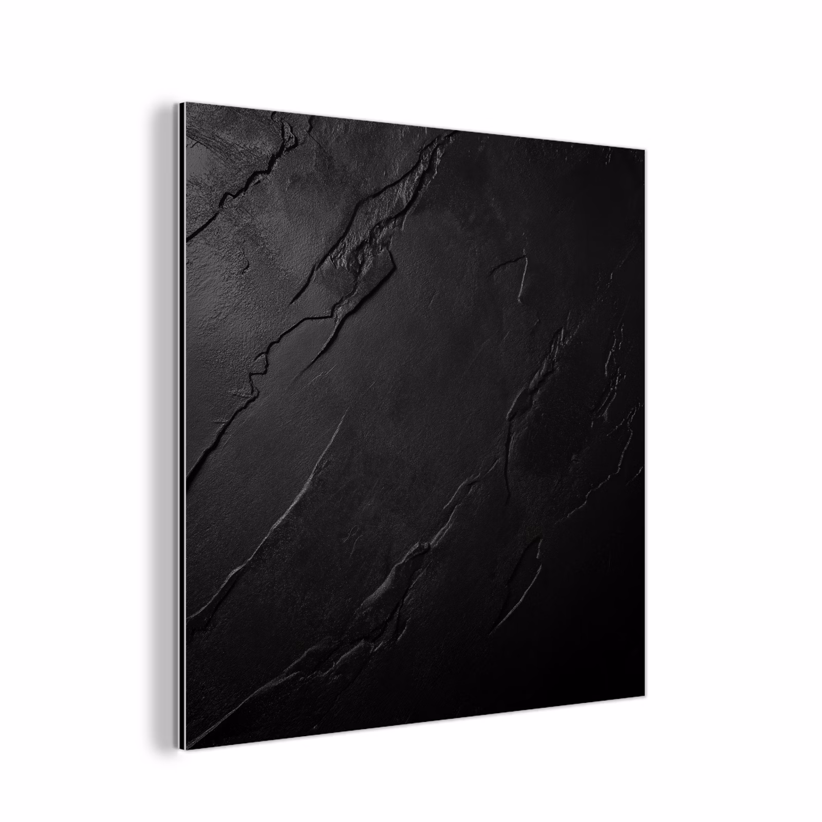 Aluminium schilderij - Zwart - Steen - Beton — 1