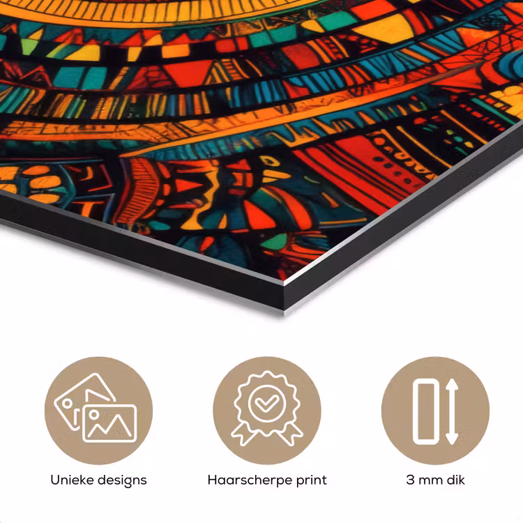 Aluminium schilderij - Mandala - Cirkels - Patronen — 7
