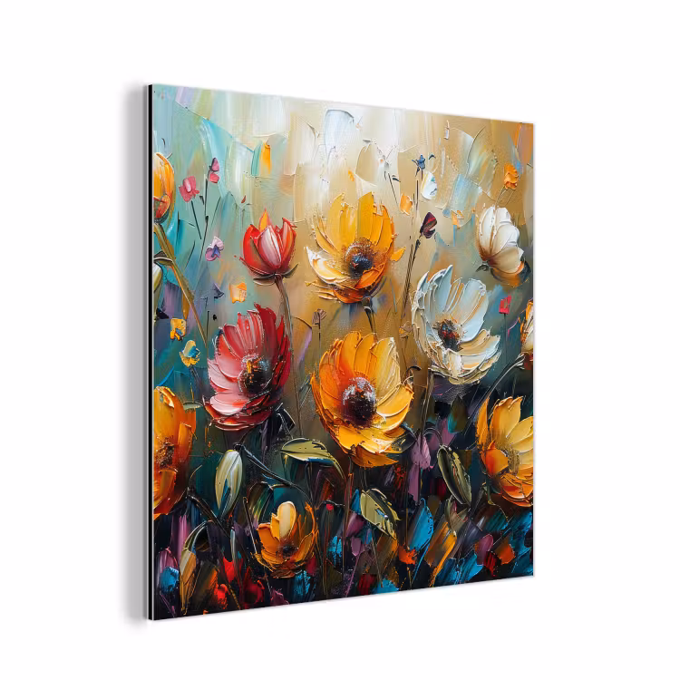 Aluminium schilderij - Watercolor - Bloemen - Kunst - Modern — 1