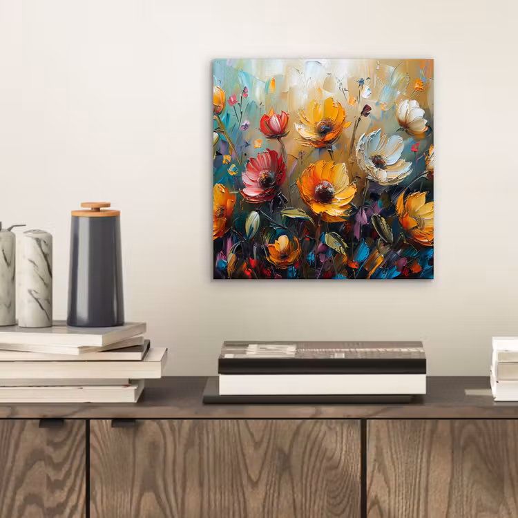 Aluminium schilderij - Watercolor - Bloemen - Kunst - Modern — 2