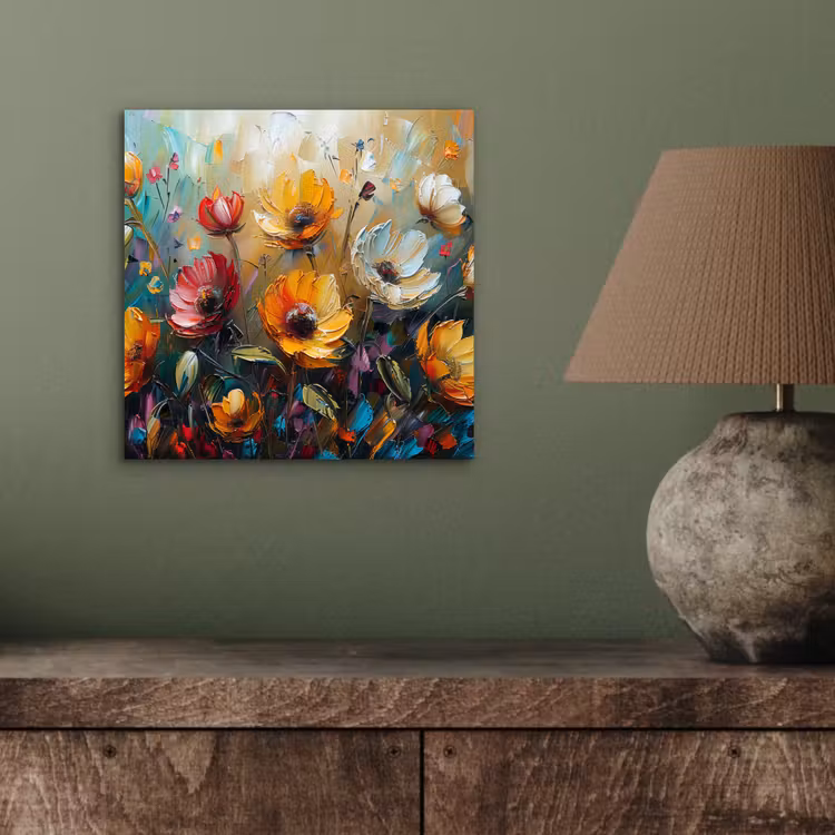 Aluminium schilderij - Watercolor - Bloemen - Kunst - Modern — 3