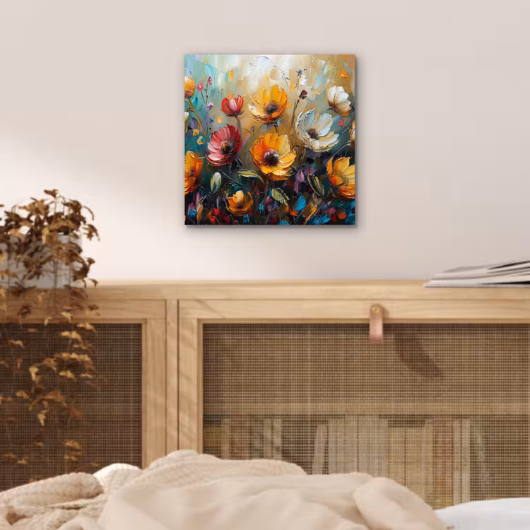 Aluminium schilderij - Watercolor - Bloemen - Kunst - Modern — 4
