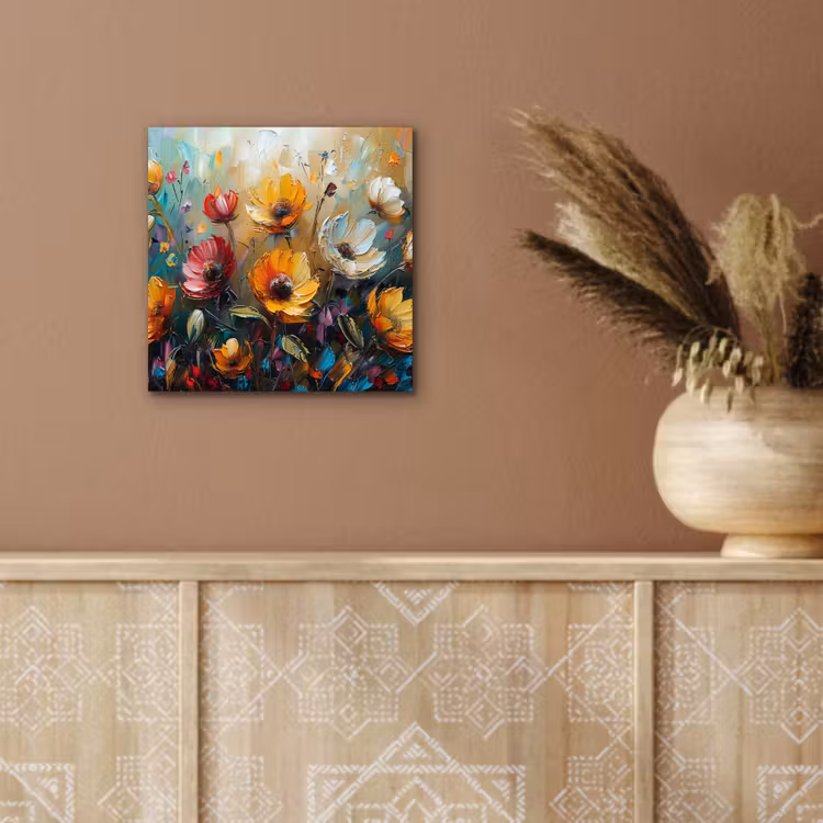 Aluminium schilderij - Watercolor - Bloemen - Kunst - Modern — 5