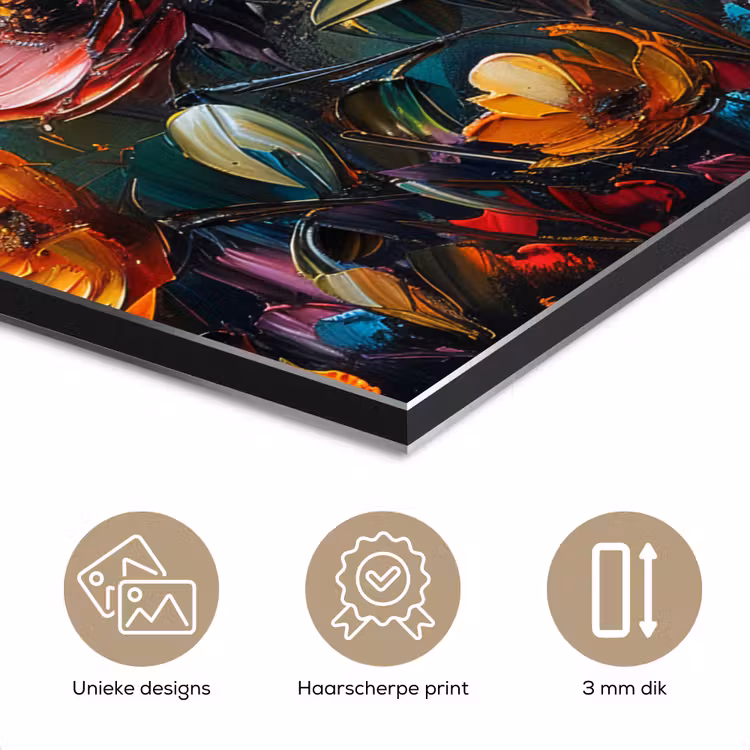 Aluminium schilderij - Watercolor - Bloemen - Kunst - Modern — 7
