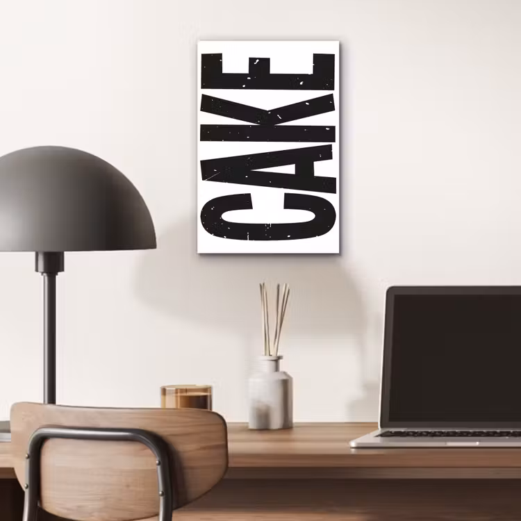 Aluminium schilderij - Zwart - Cake - Eten - Decoratie — 6
