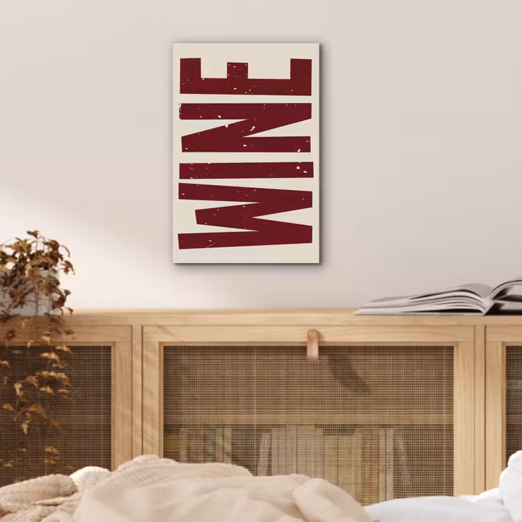 Aluminium schilderij - Wine - Red - Decoratie - Japandi — 4
