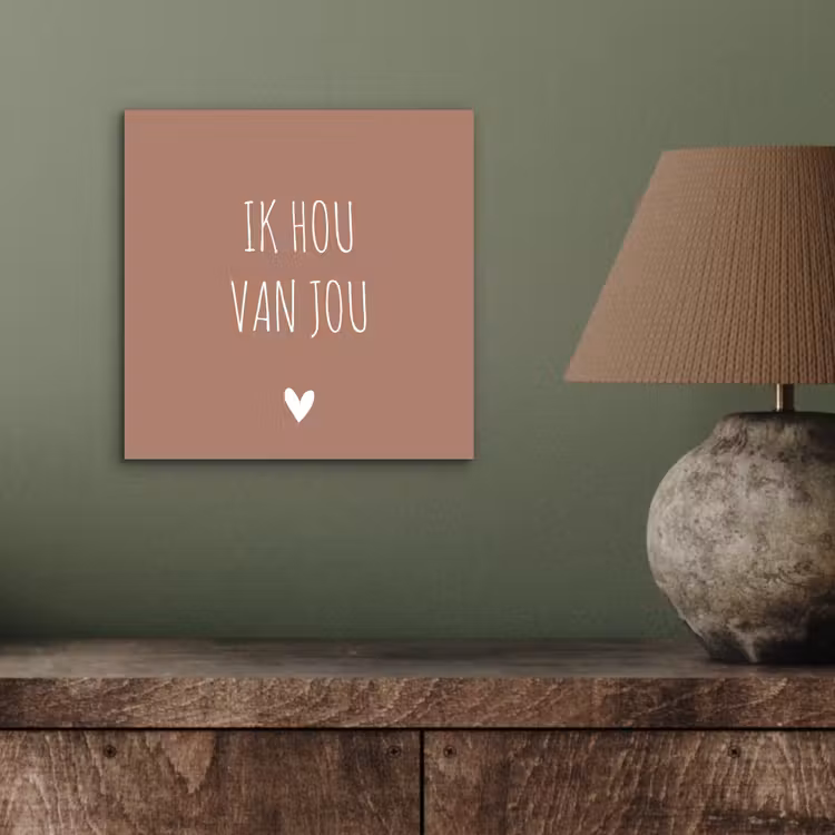 Aluminium schilderij - Quotes - Ik hou van jou - Spreuken — 3