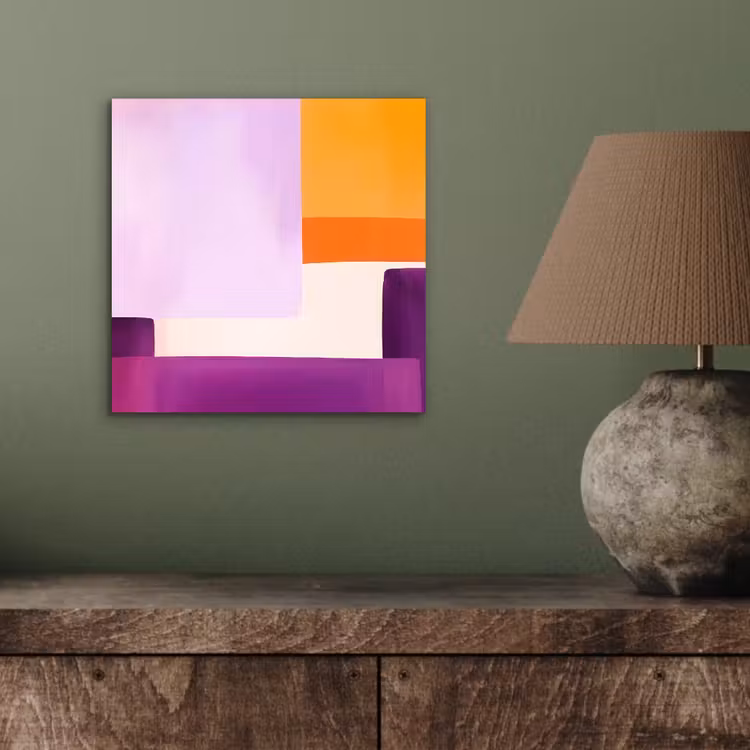 Aluminium schilderij - Vlakken - Abstract - Rechthoekig - Oranje — 3