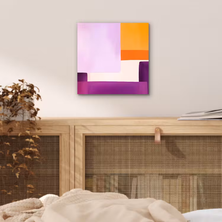 Aluminium schilderij - Vlakken - Abstract - Rechthoekig - Oranje — 4