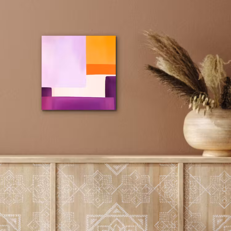 Aluminium schilderij - Vlakken - Abstract - Rechthoekig - Oranje — 5