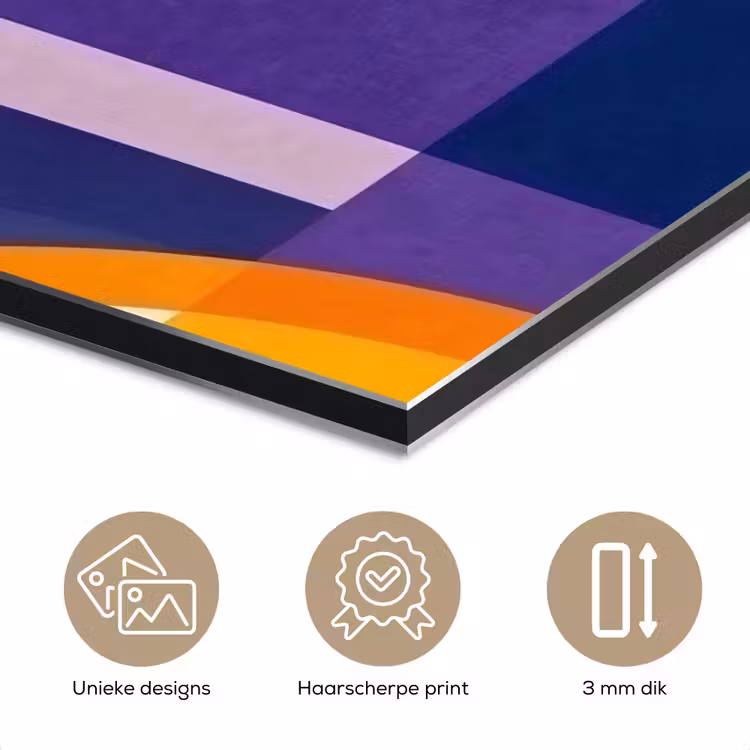 Aluminium schilderij - Vormen - Abstract - Grafisch - Oranje — 7