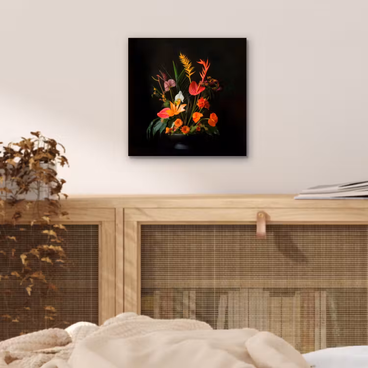 Aluminium schilderij - Schaal - Boeket - Bloemen — 4
