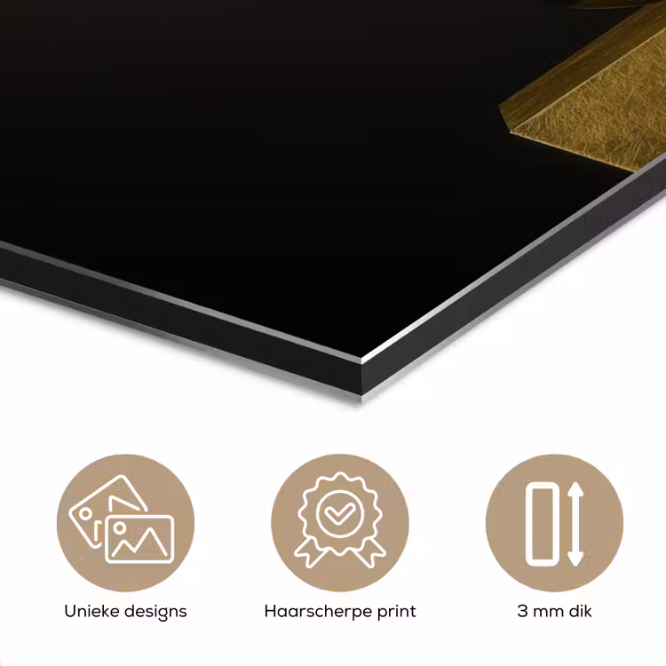 Aluminium schilderij - Sierlijk - Boeket - Goud - Vaas — 7