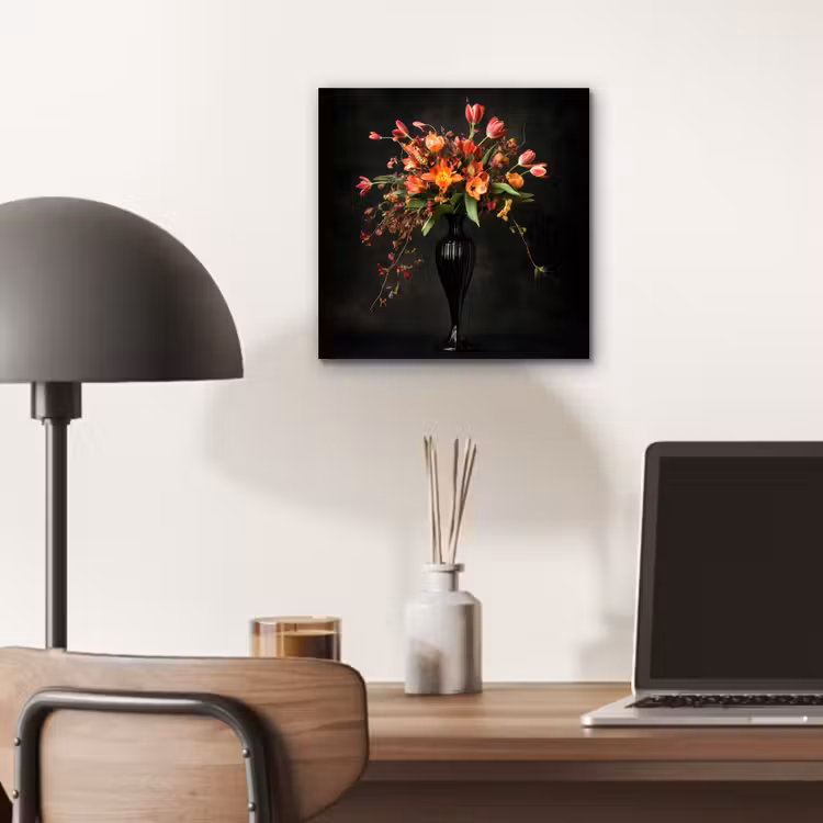 Aluminium schilderij - Sierlijk - Boeket - Vaas — 6
