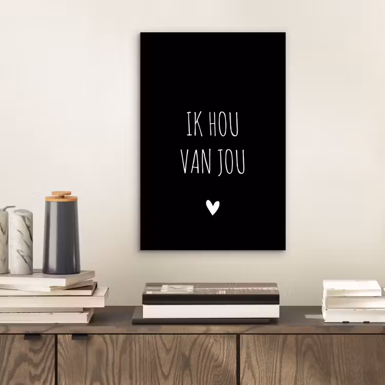 Aluminium schilderij - Spreuken - Ik hou van jou - Quotes — 2