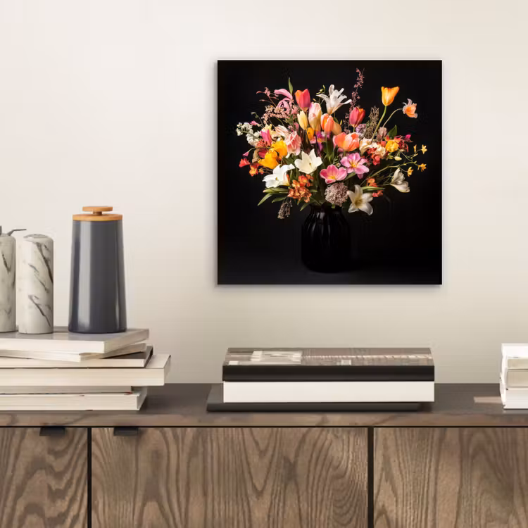 Aluminium schilderij - Vaas - Bloemen - Tulpen — 2
